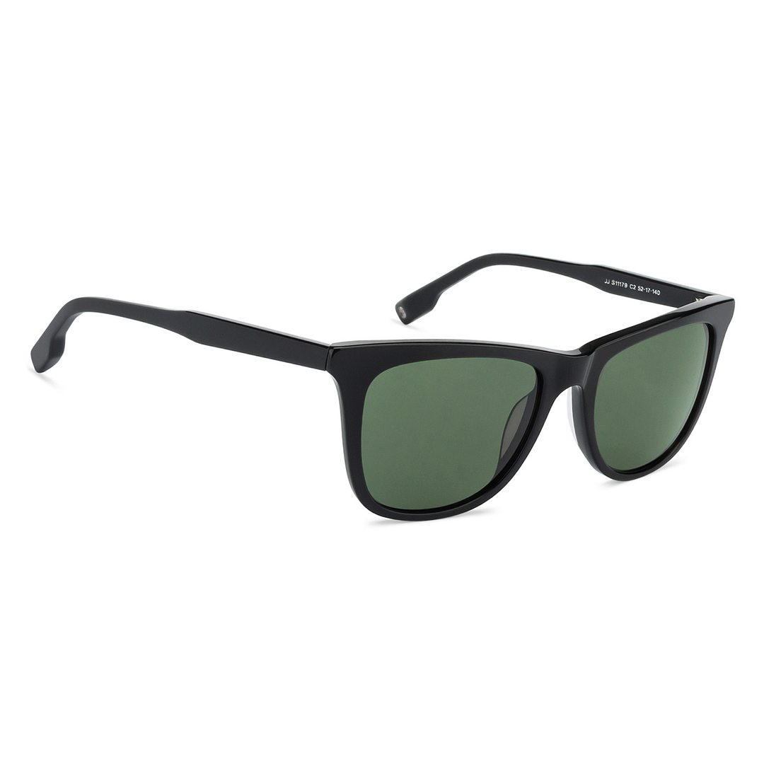 John Jacobs Black Full Rim Square left side