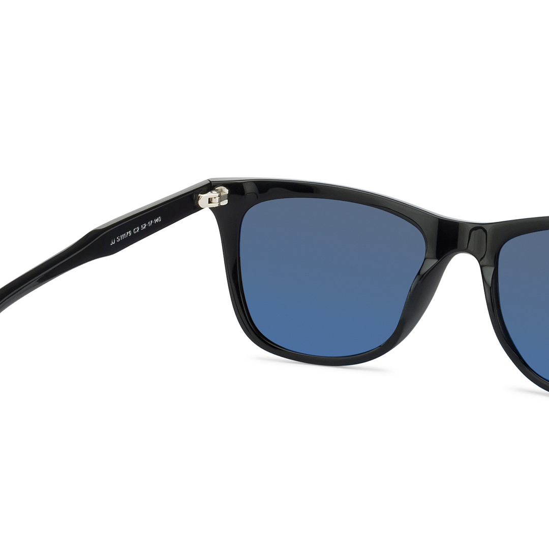 John Jacobs Black Full Rim Square left side