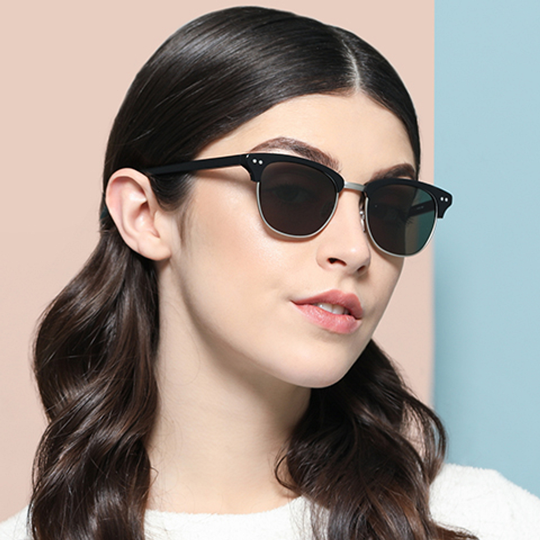 John Jacobs Black Full Rim Clubmaster left side