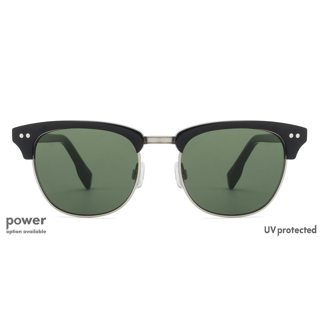 John Jacobs Black Full Rim Clubmaster left side