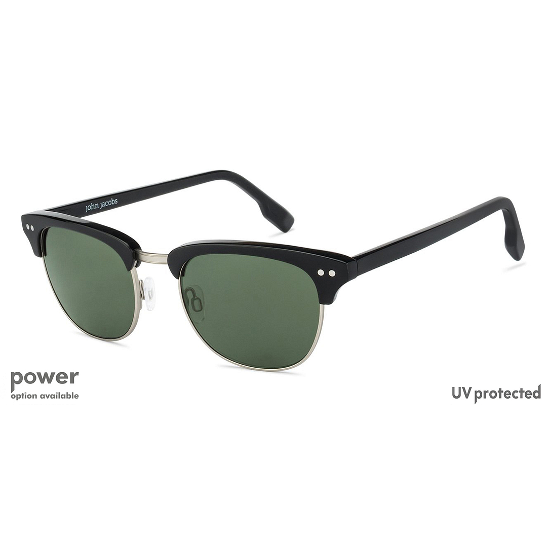 John Jacobs Black Full Rim Clubmaster right side