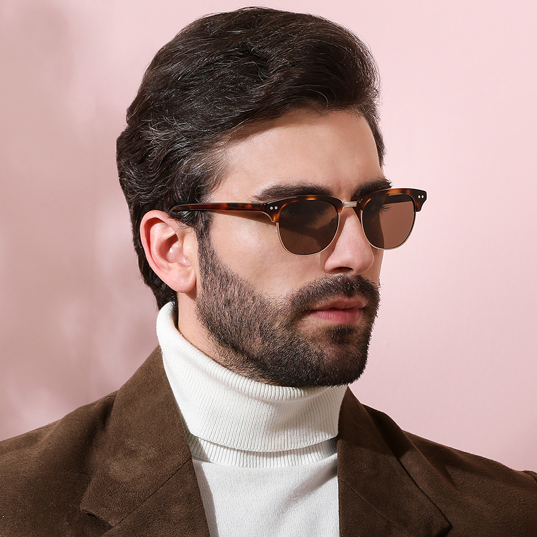 John Jacobs Online Black Full Rim Clubmaster left side