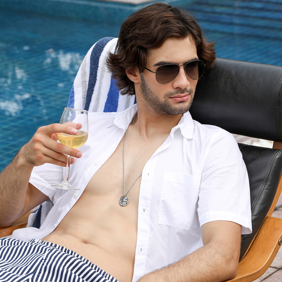 John Jacobs Online Gunmetal Full Rim Aviator right side