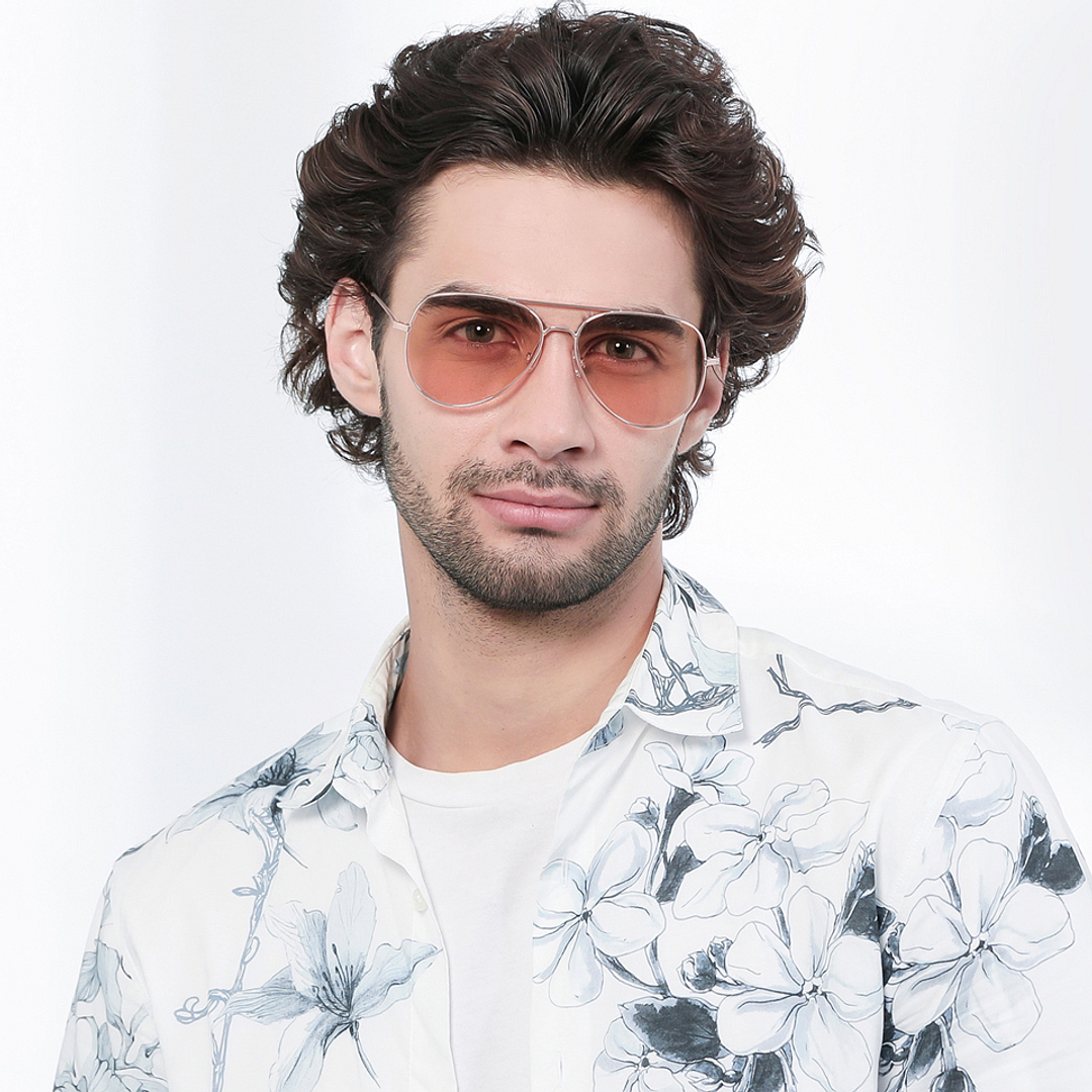 John Jacobs Online Rose Gold Full Rim Aviator left side