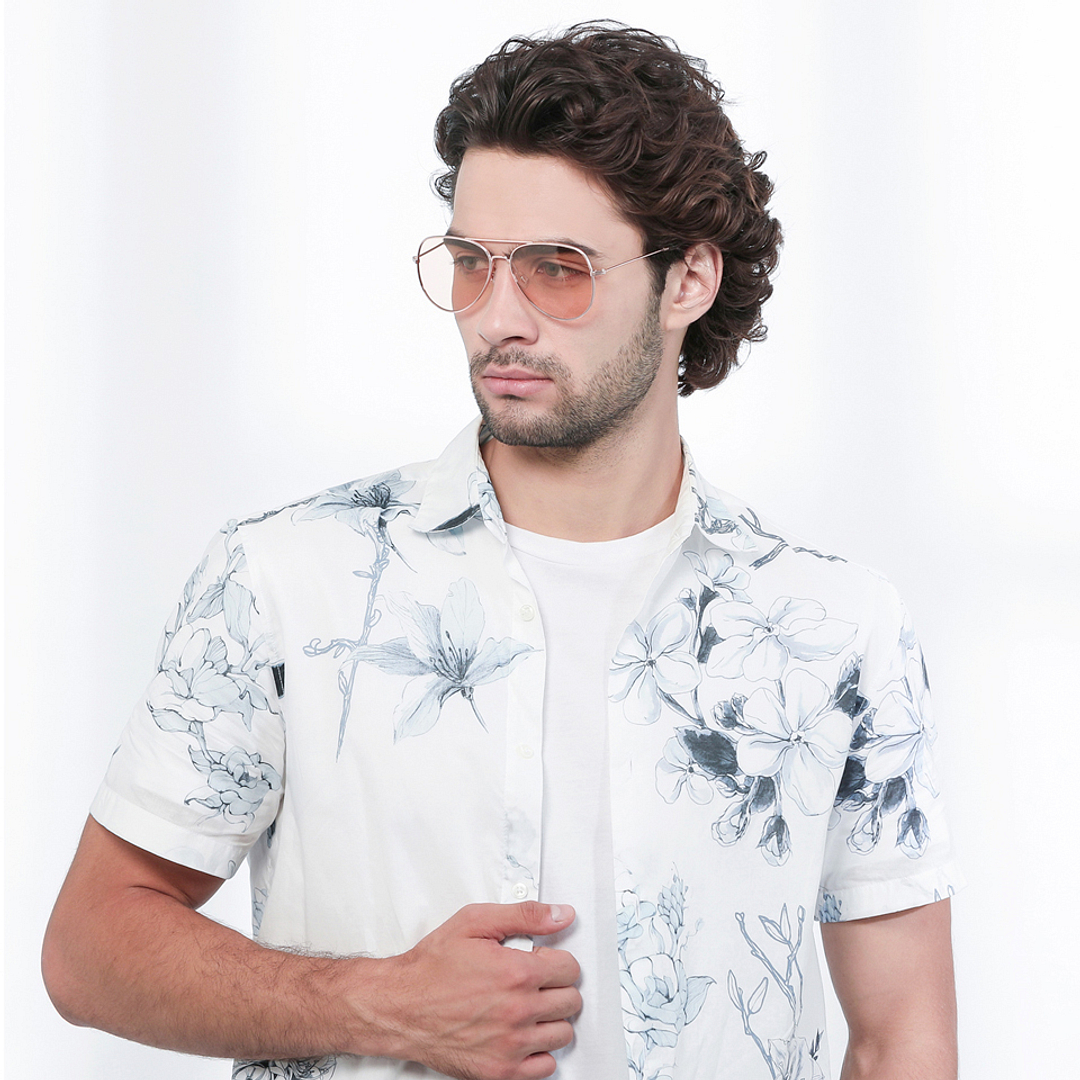 John Jacobs Online Rose Gold Full Rim Aviator left side