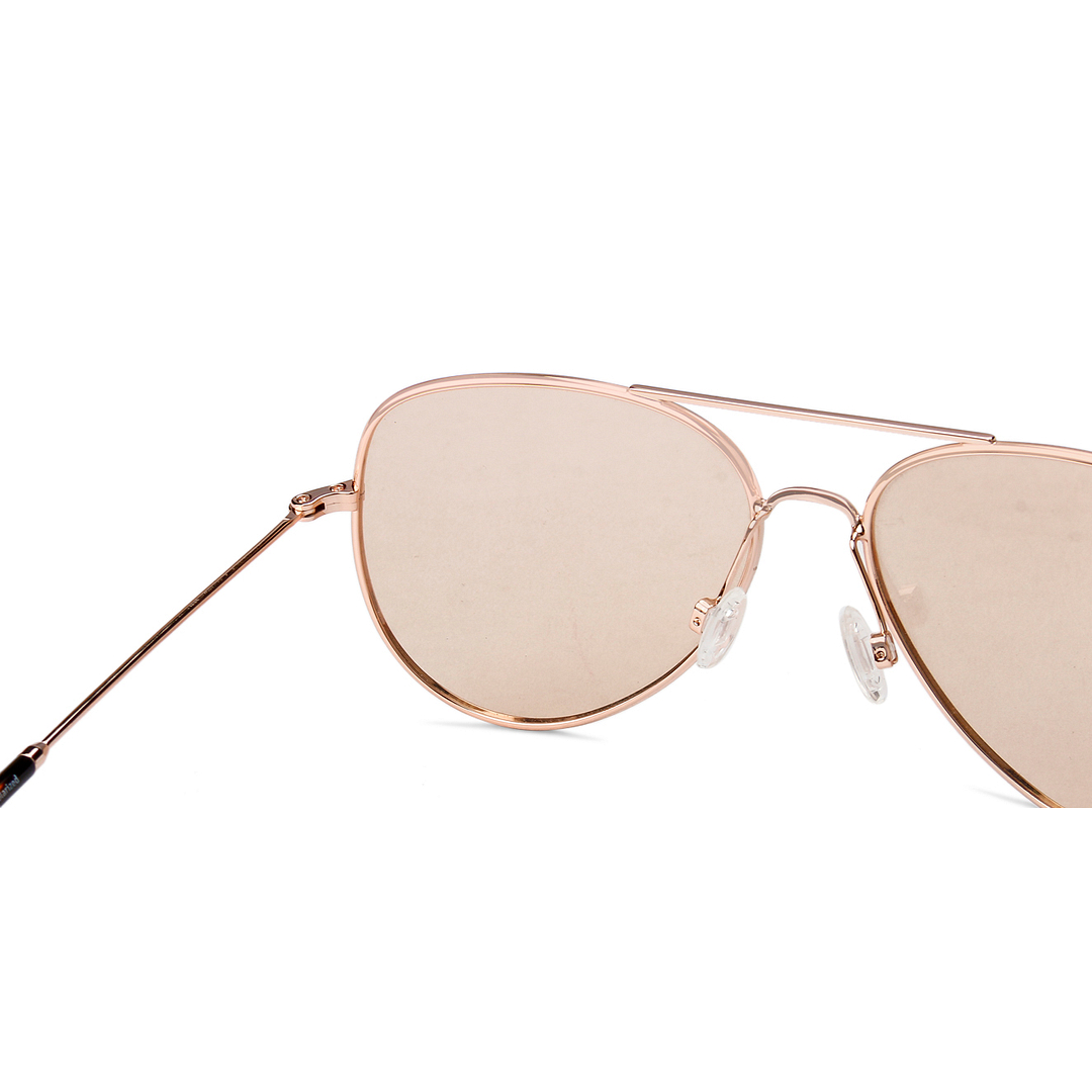John Jacobs Online Rose Gold Full Rim Aviator left side
