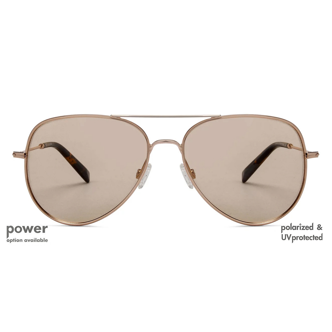 John Jacobs Online Rose Gold Full Rim Aviator left side