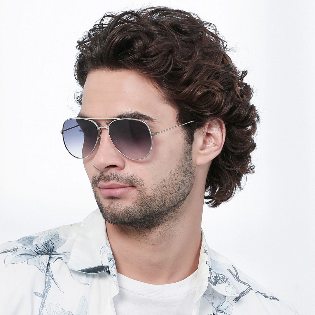 John Jacobs Silver Full Rim Aviator right side