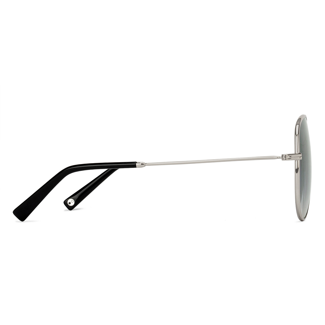 John Jacobs Silver Full Rim Aviator left side