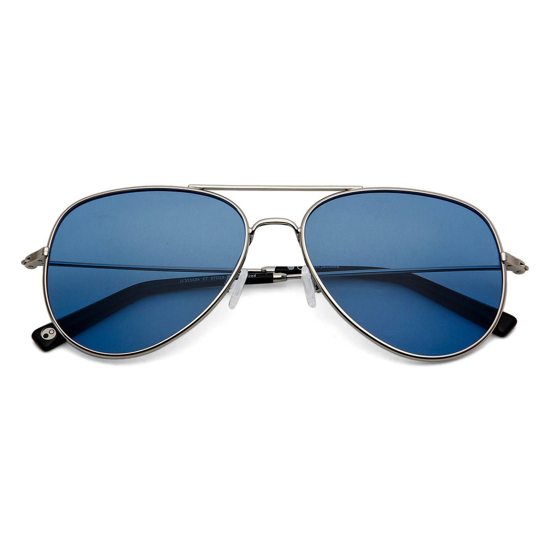 John Jacobs Online Light Brown Full Rim Aviator right side