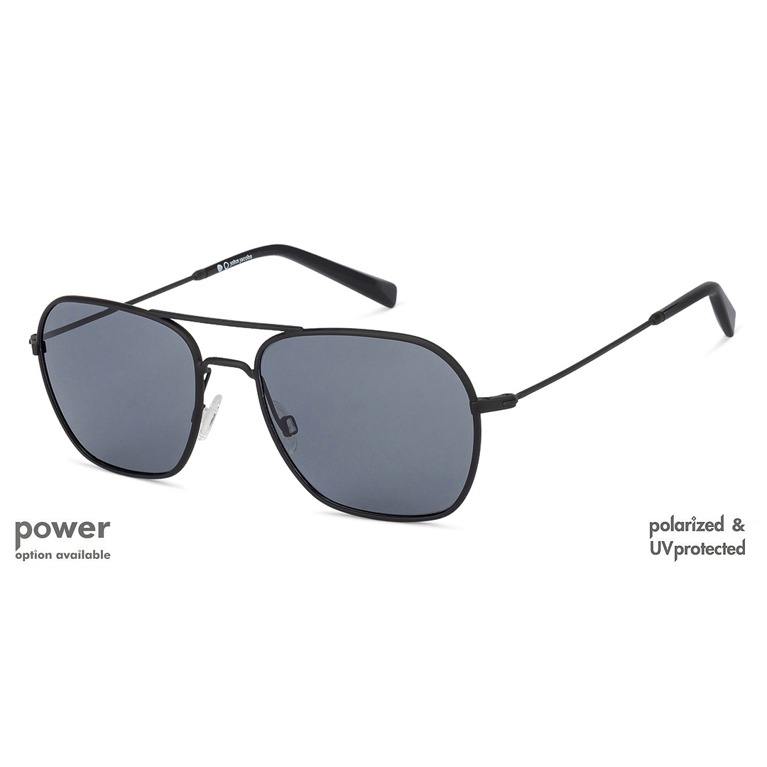 John Jacobs Black Full Rim Square right side