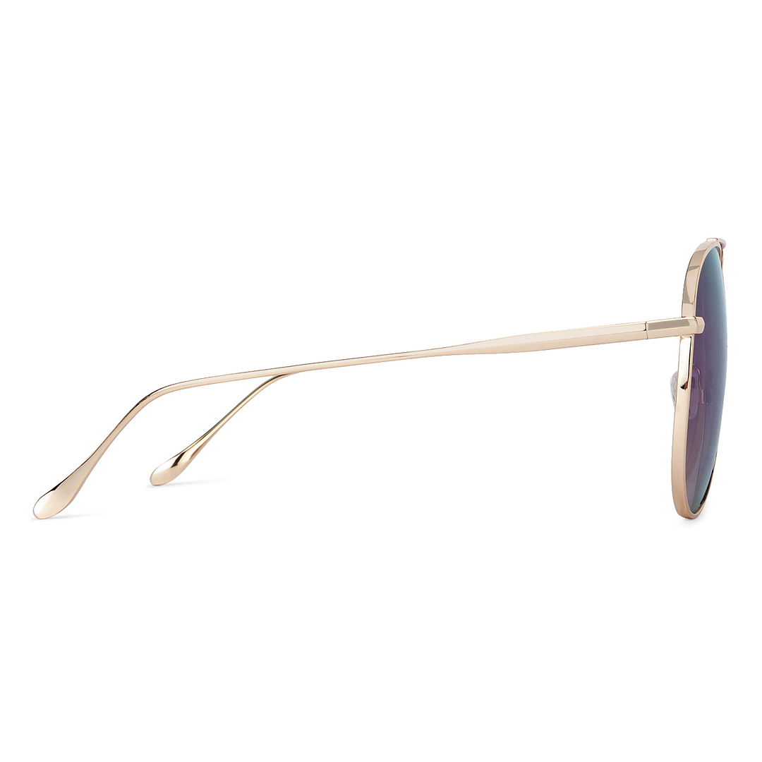 John Jacobs Gold Full Rim Aviator left side