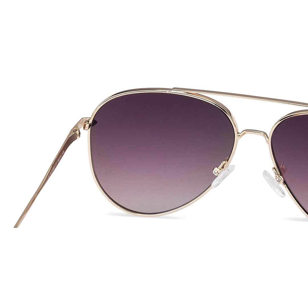 John Jacobs Gold Full Rim Aviator right side