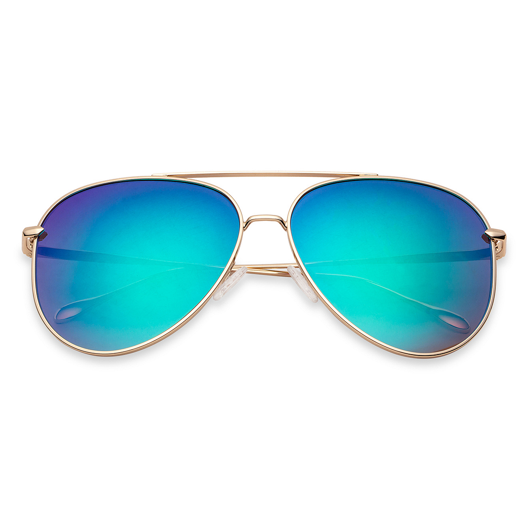 John Jacobs Gold Full Rim Aviator left side