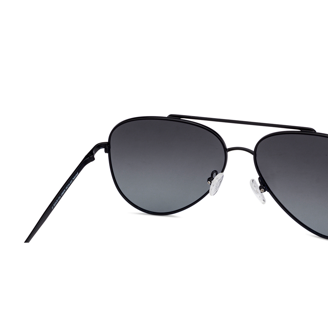 John Jacobs Online Black Full Rim Aviator right side