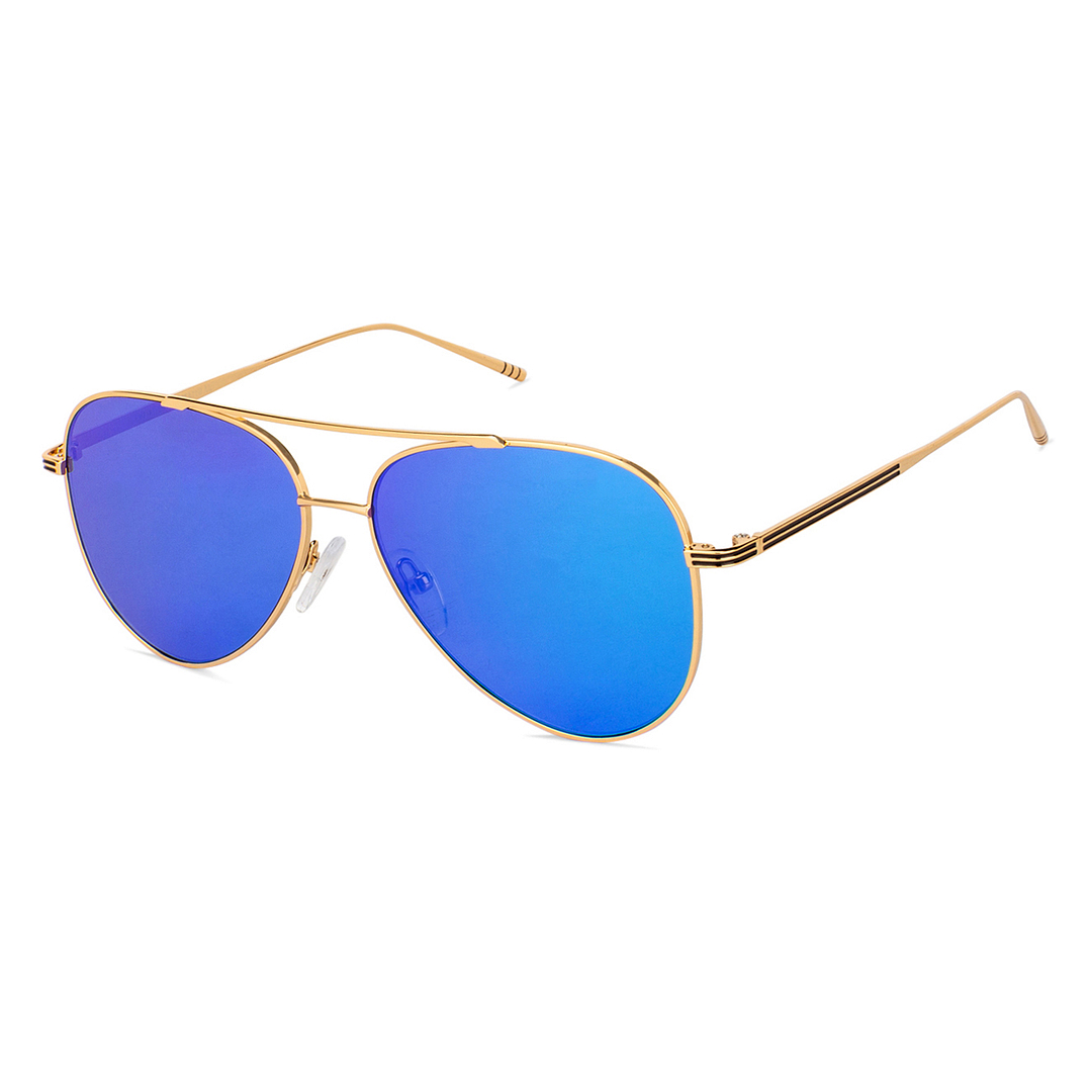 John Jacobs Gold Full Rim Aviator left side