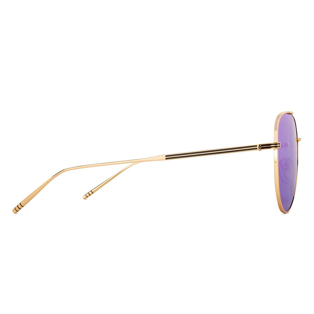 John Jacobs Gold Full Rim Aviator left side