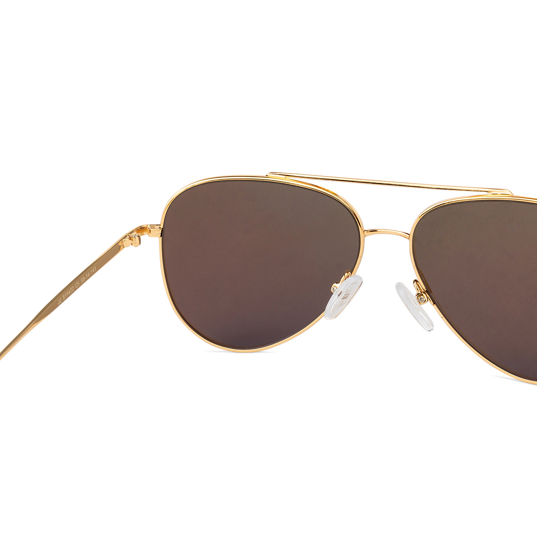 John Jacobs Gold Full Rim Aviator right side