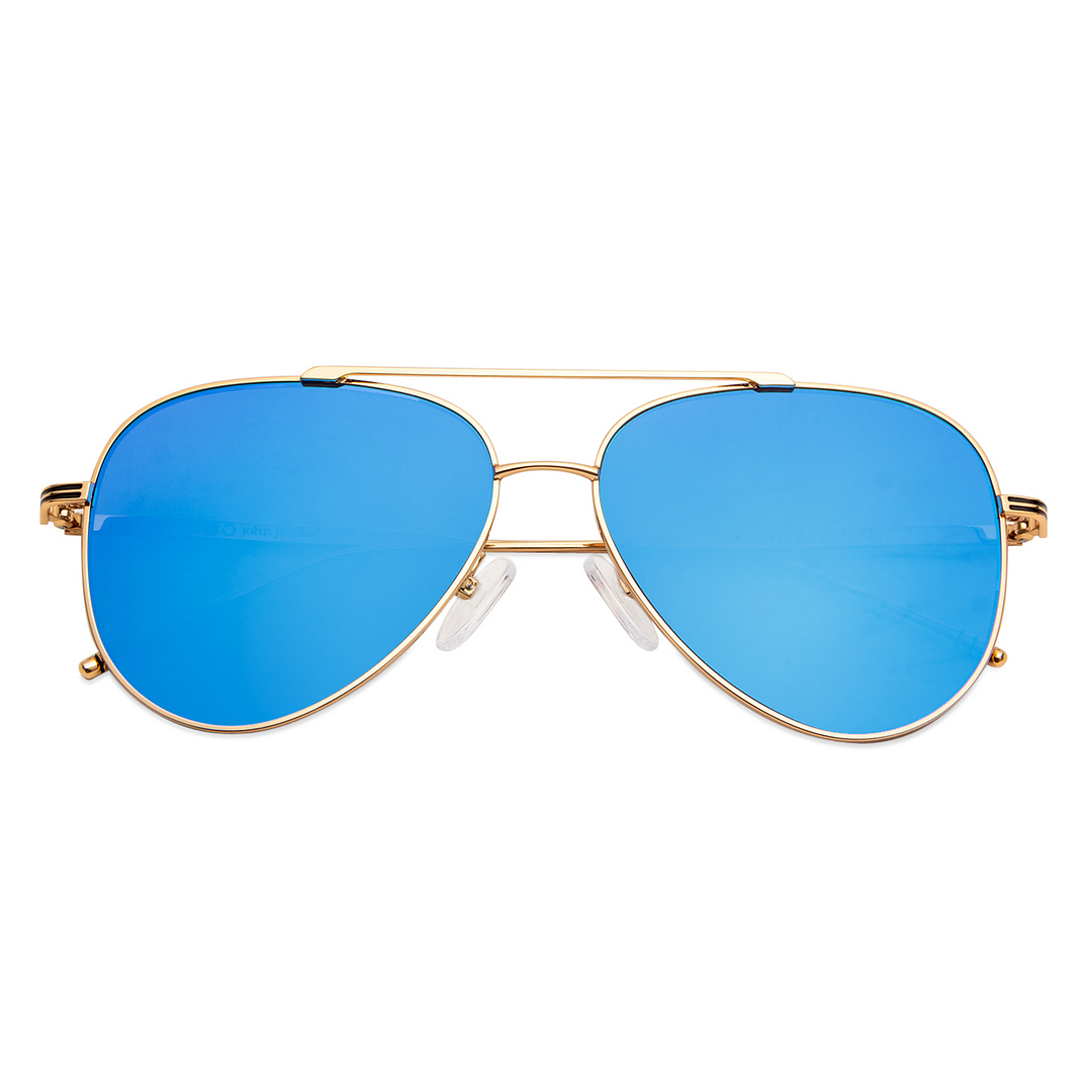 John Jacobs Gold Full Rim Aviator left side