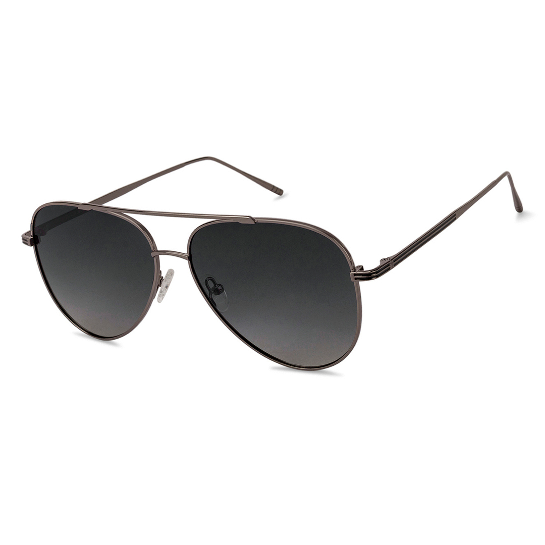 John Jacobs Online Gunmetal Full Rim Aviator right side