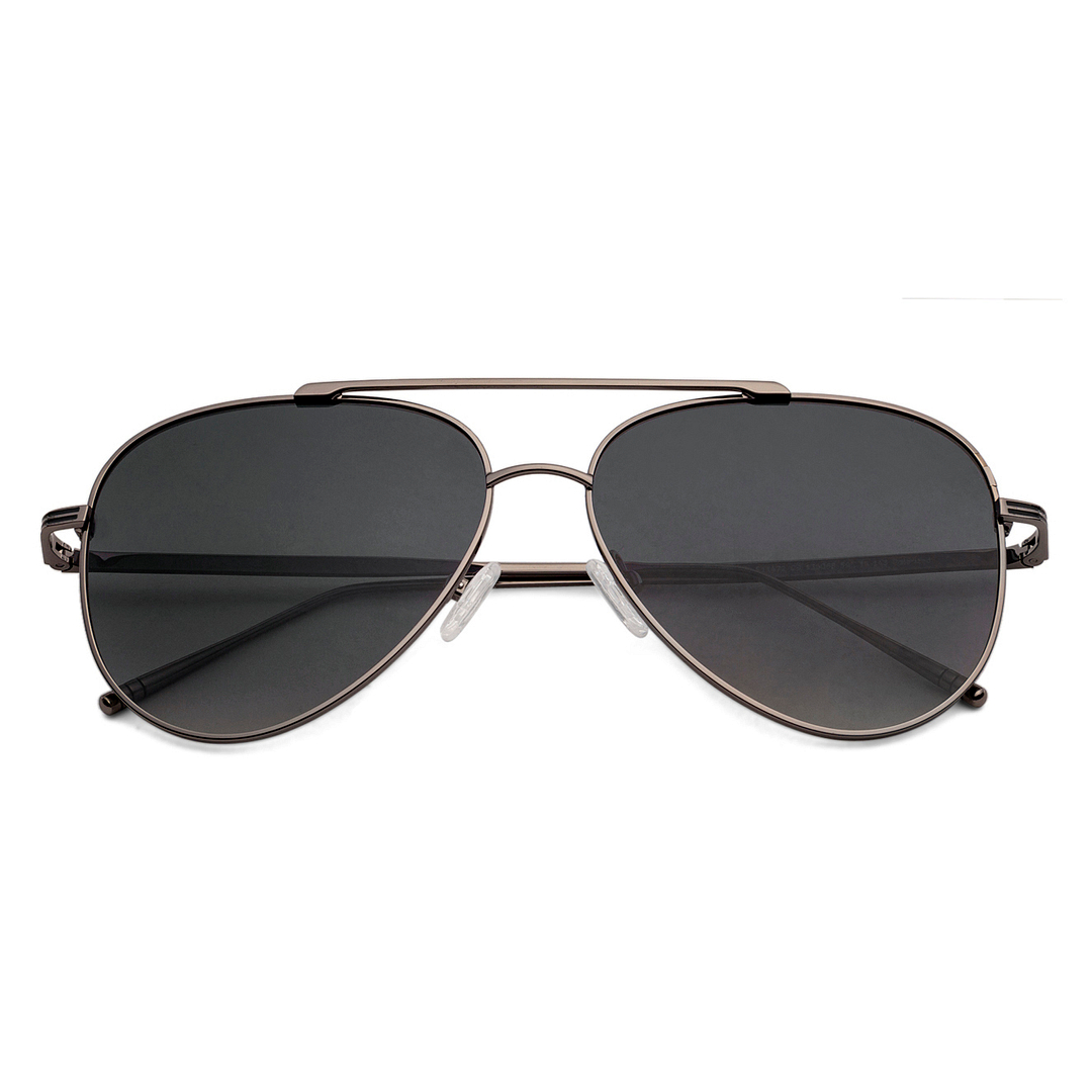 John Jacobs Online Gunmetal Full Rim Aviator right side
