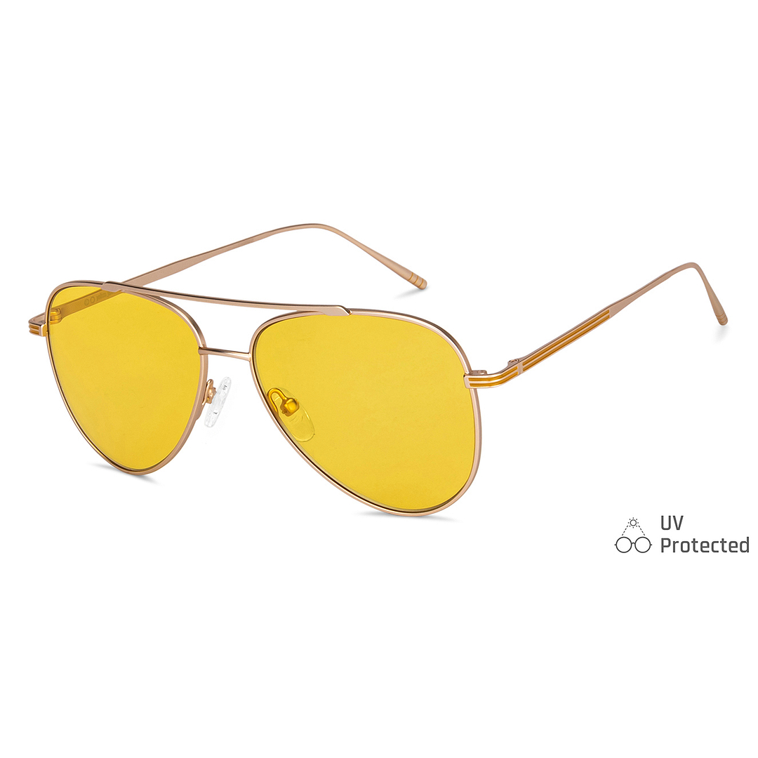 John Jacobs Gold Full Rim Aviator right side