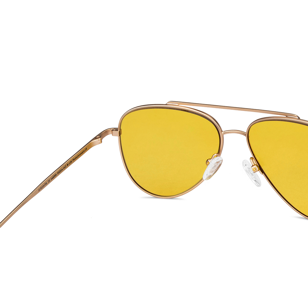 John Jacobs Gold Full Rim Aviator right side