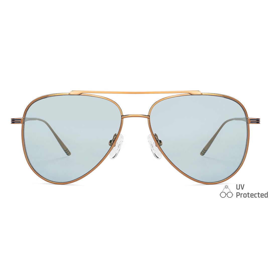 John Jacobs Gold Full Rim Aviator left side