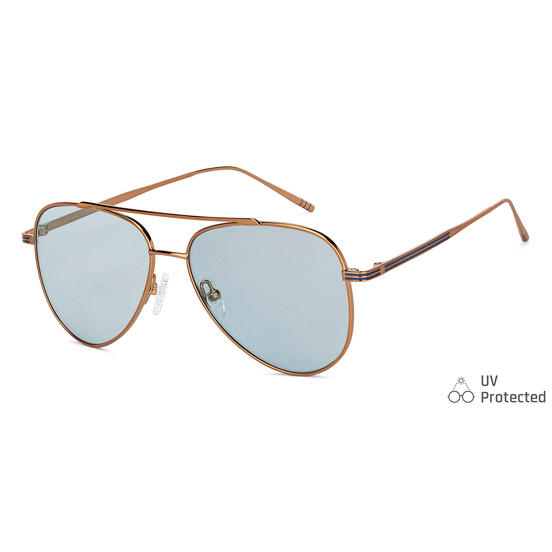 John Jacobs Gold Full Rim Aviator right side