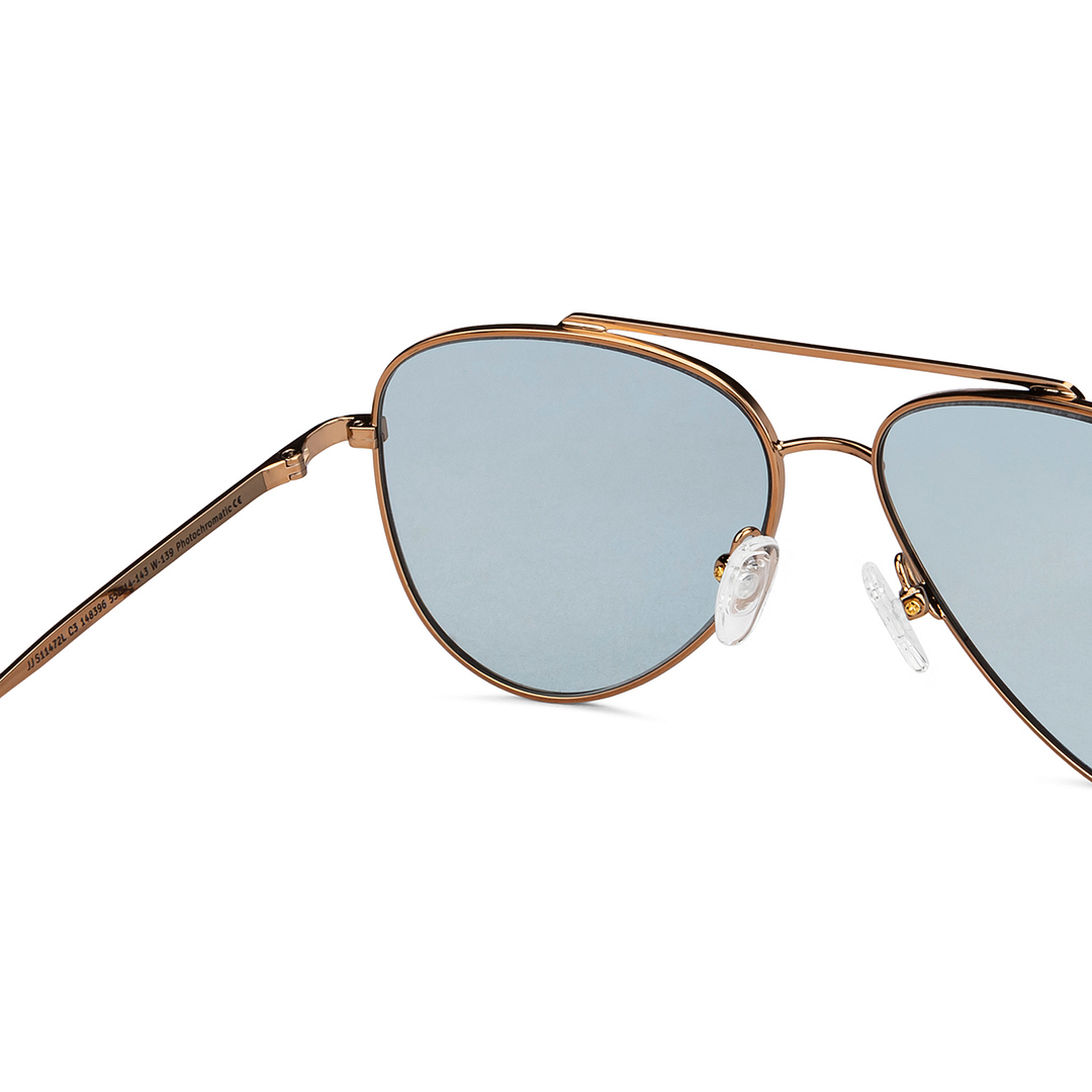 John Jacobs Gold Full Rim Aviator right side