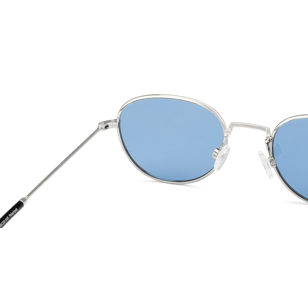 John Jacobs Online Sky Blue Full Rim Round left side