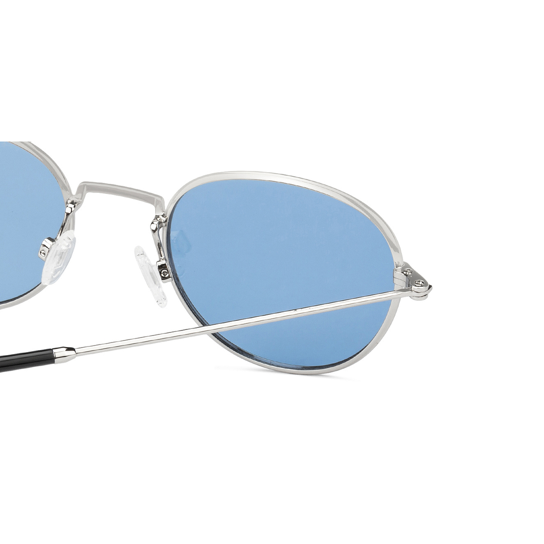 John Jacobs Online Sky Blue Full Rim Round right side