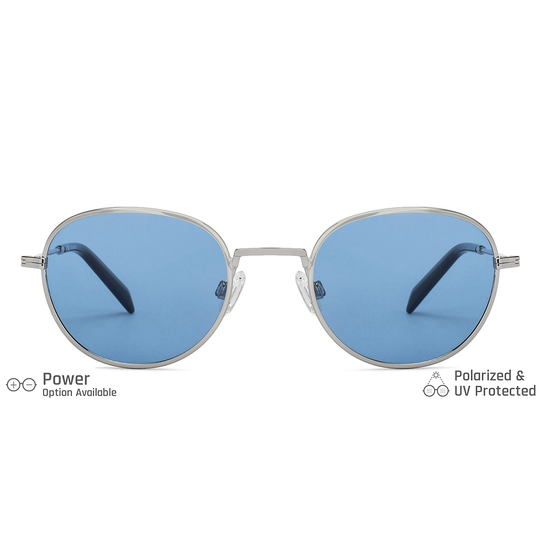 John Jacobs Online Sky Blue Full Rim Round left side