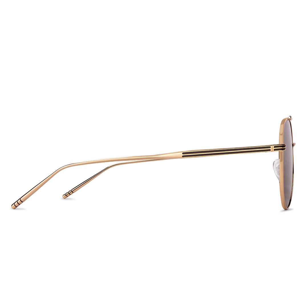 John Jacobs Gold Full Rim Aviator right side