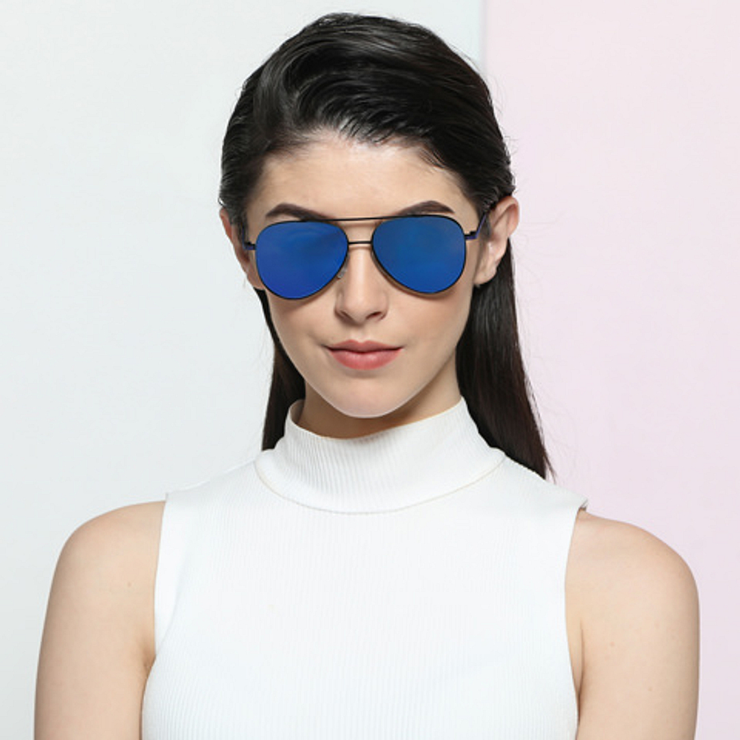 John Jacobs Black Full Rim Aviator right side