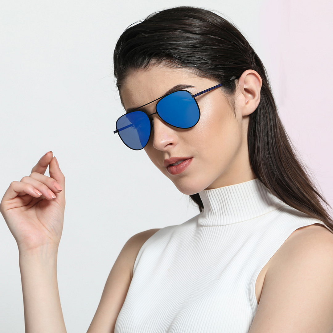 John Jacobs Black Full Rim Aviator right side