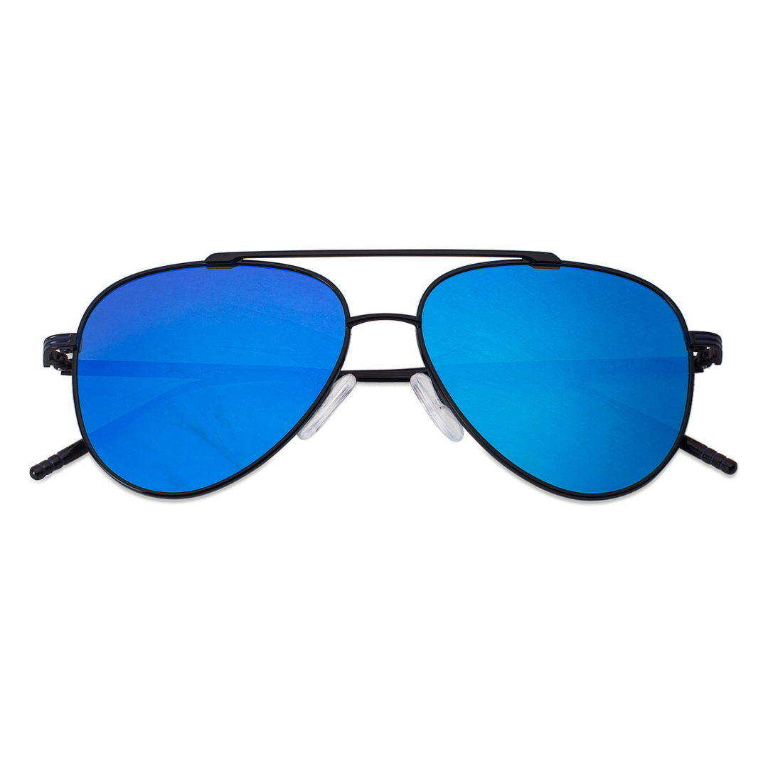 John Jacobs Black Full Rim Aviator right side