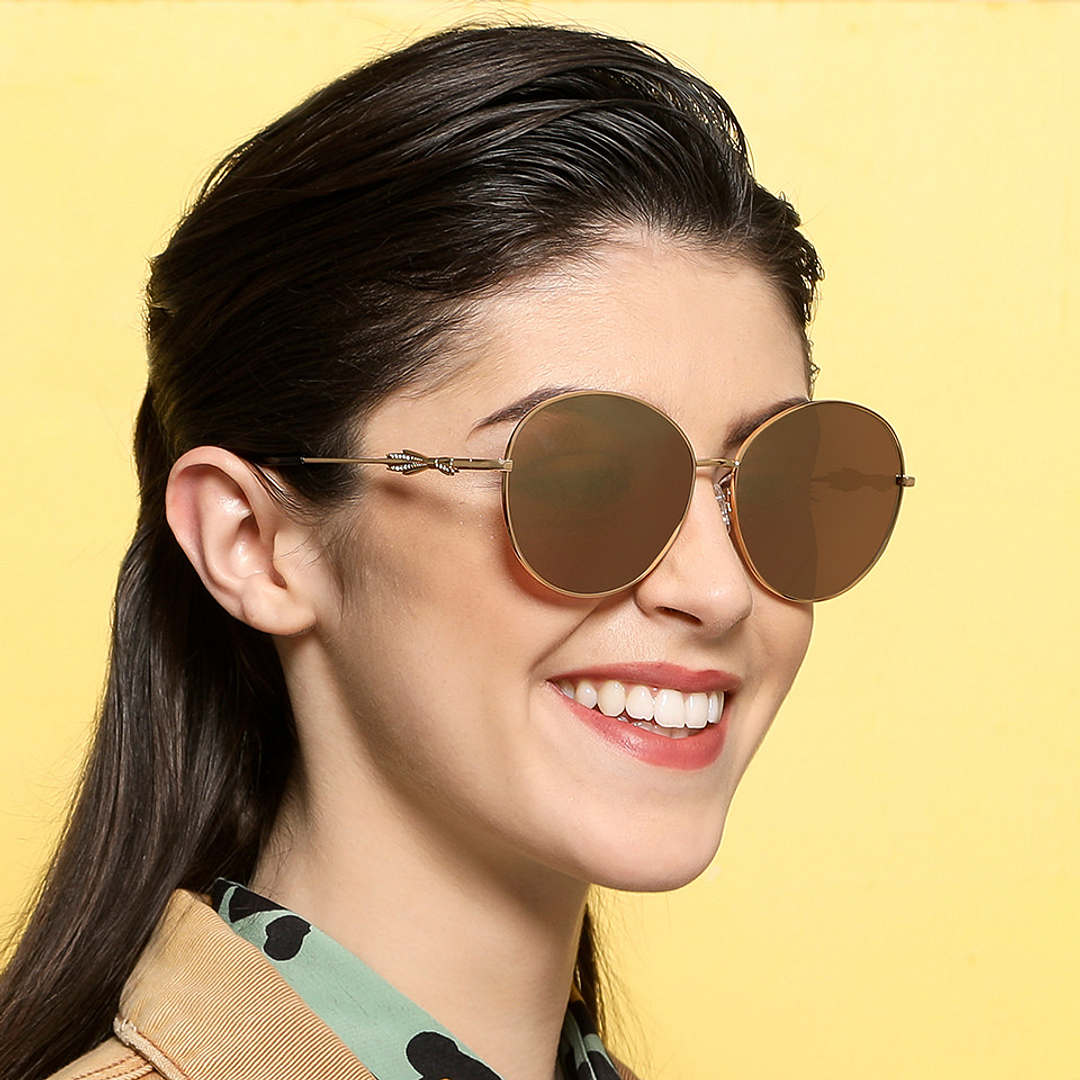 John Jacobs Online Gold Full Rim Round right side