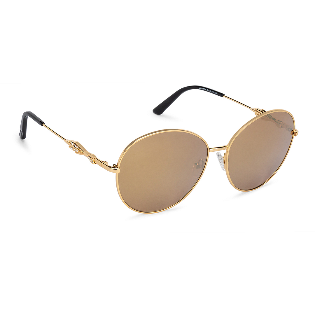 John Jacobs Online Gold Full Rim Round left side