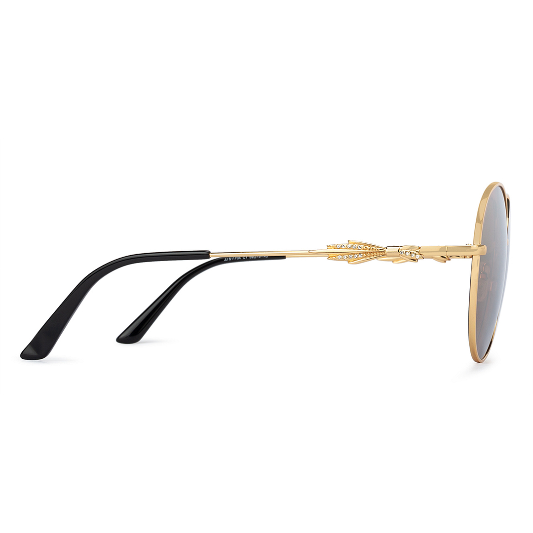 John Jacobs Online Gold Full Rim Round right side