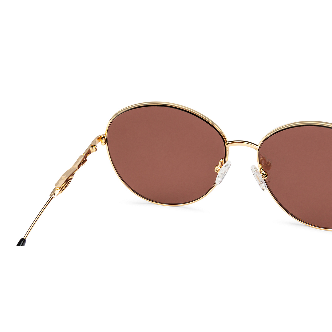 John Jacobs Online Gold Full Rim Round left side