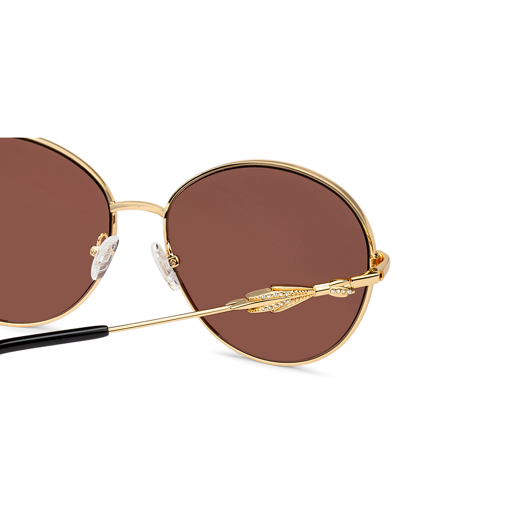 John Jacobs Online Gold Full Rim Round right side