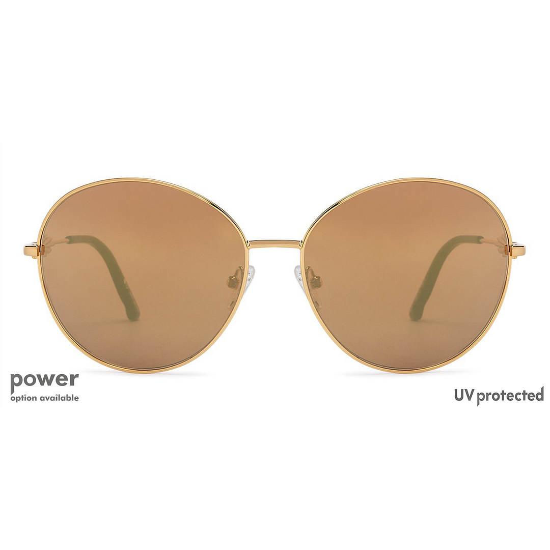 John Jacobs Online Gold Full Rim Round left side