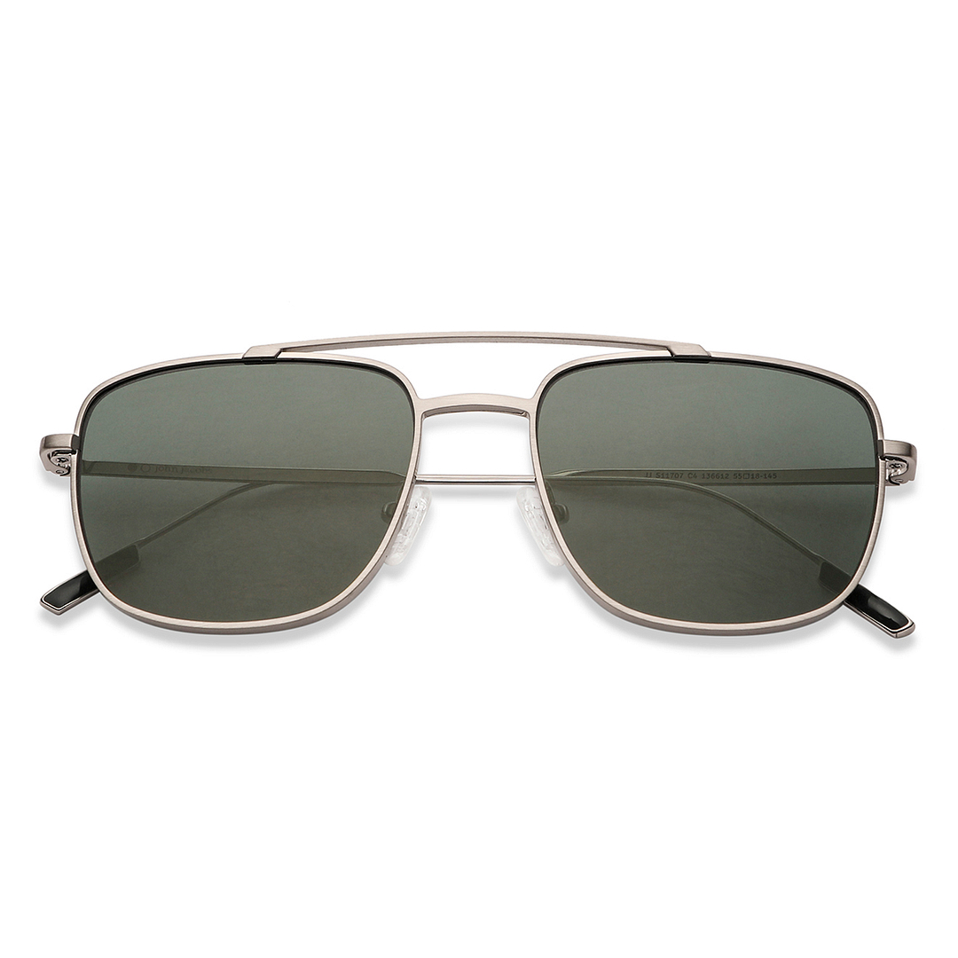 John Jacobs Silver Full Rim Square left side