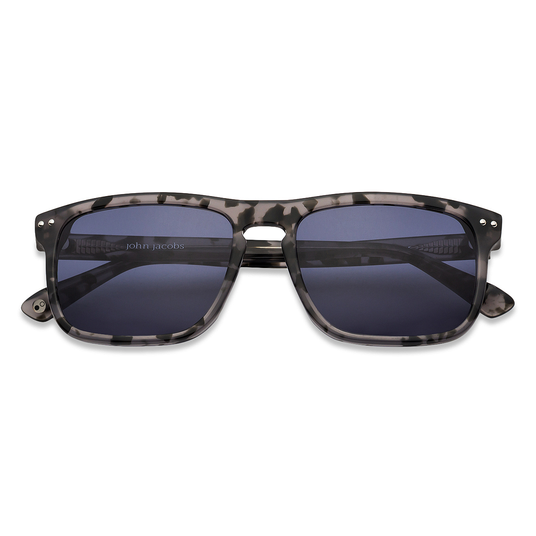 John Jacobs Dark Grey Full Rim Square left side