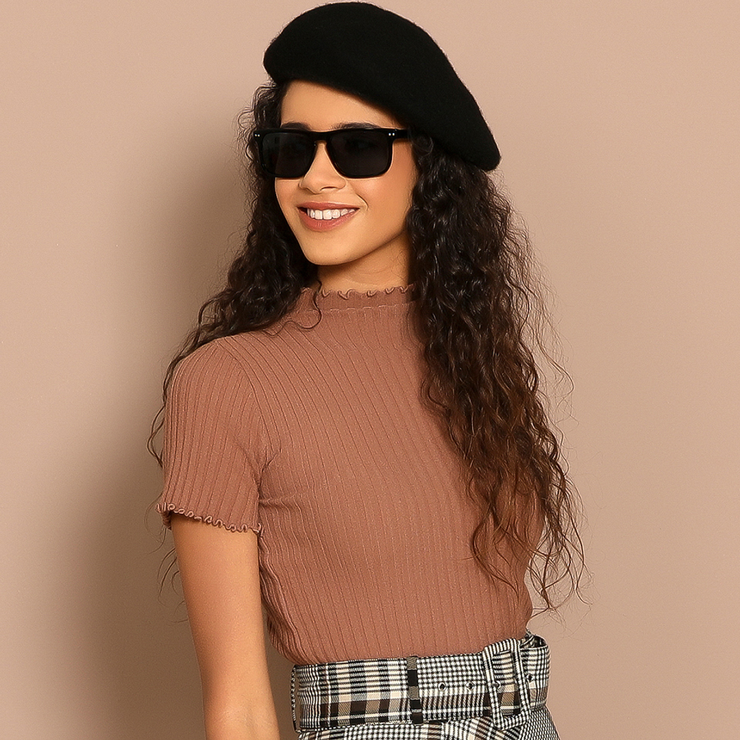 John Jacobs Black Full Rim Square left side