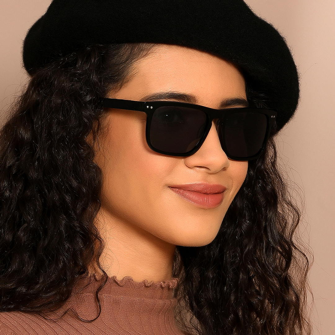 John Jacobs Black Full Rim Square right side