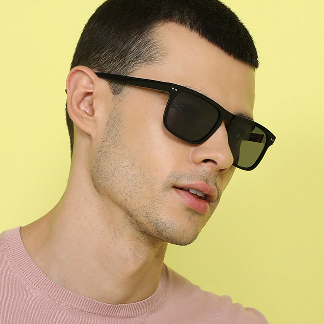 John Jacobs Black Full Rim Square right side