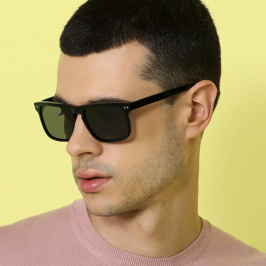 John Jacobs Black Full Rim Square right side