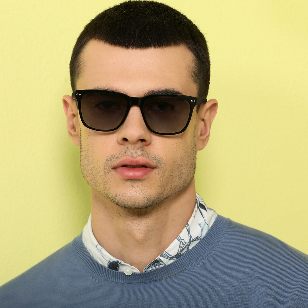 John Jacobs Online Black Full Rim Square left side